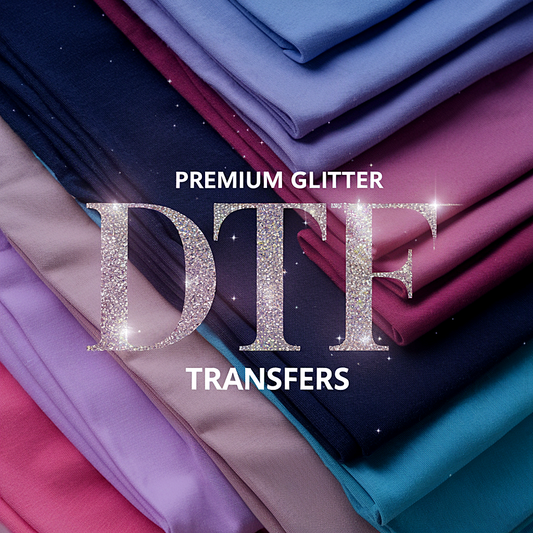 Premium Glitter DTF Transfers with our Revolutionary Gang Sheet Tool